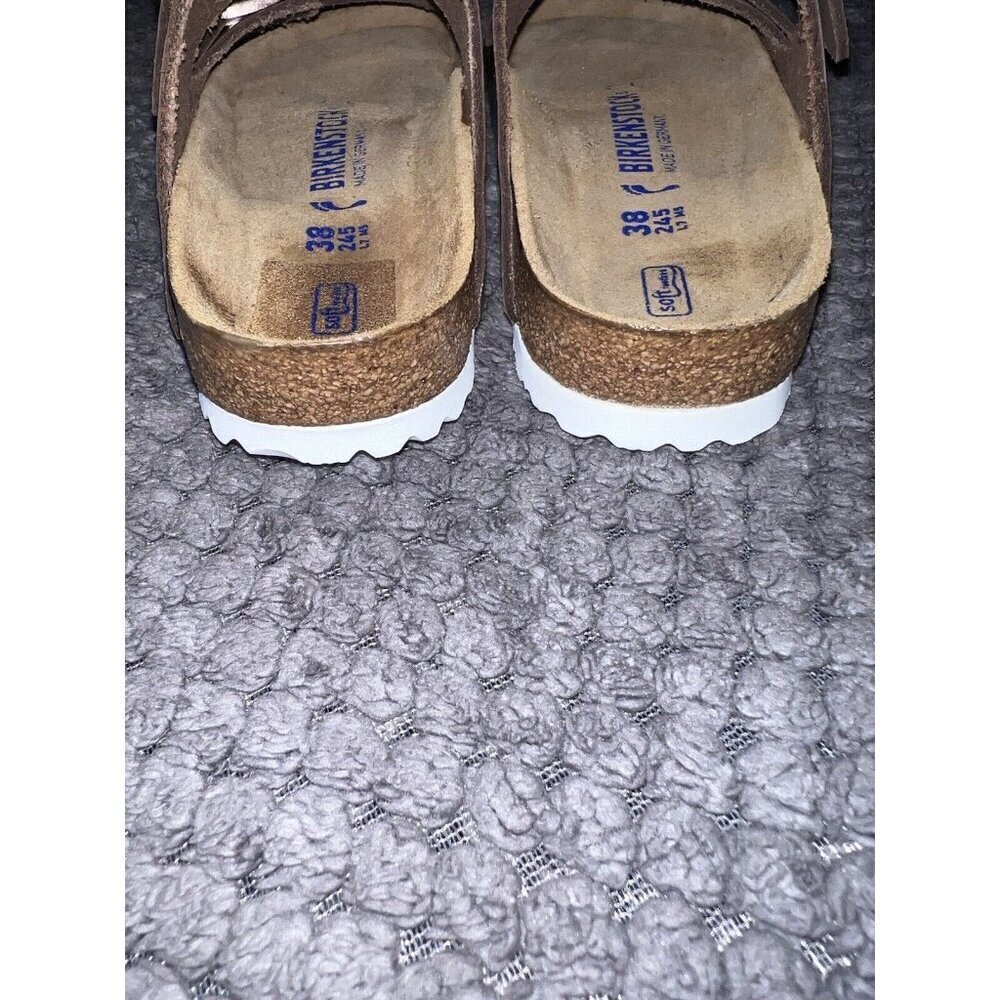 BIRKENSTOCK Arizona Flats Metallic Copper White Everyday Slides Size 38/7 - Picture 6 of 11